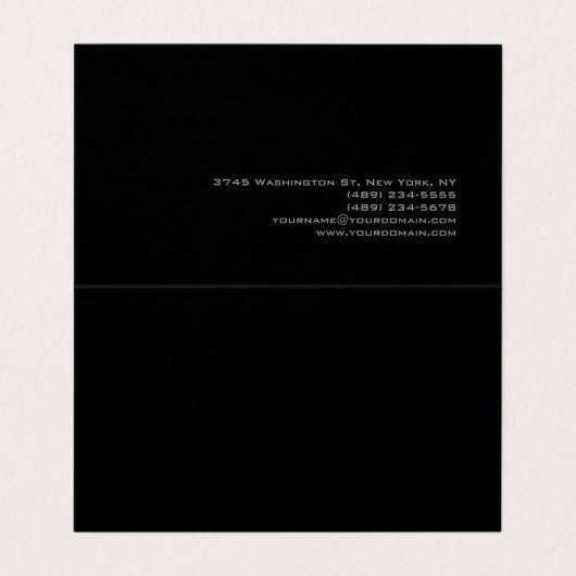 Stylistische Schrift Graurosa Trendy gefaltet Visitenkarten (Innenseite Aufgefaltet)