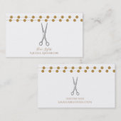 Stylistische Silber-Schere Minimal Chic Gold Visitenkarte (Vorne/Hinten)