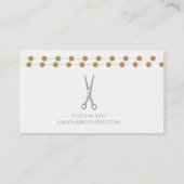 Stylistische Silber-Schere Minimal Chic Gold Visitenkarte (Rückseite)