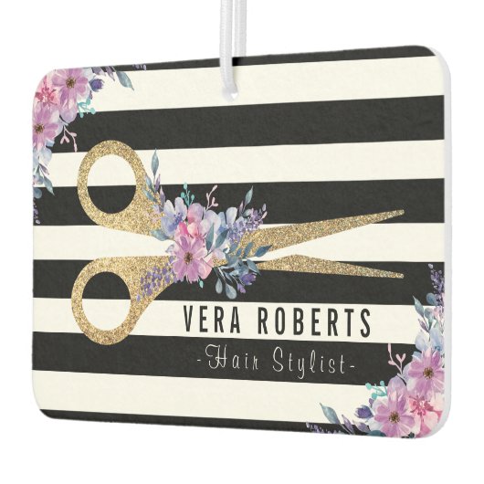 Stylistischer Glitzer Schere Beauty Streifen Autolufterfrischer (Links)