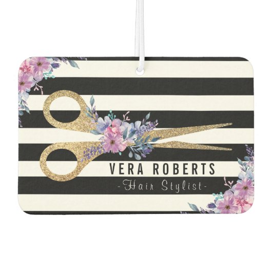 Stylistischer Glitzer Schere Beauty Streifen Autolufterfrischer (Vorderseite)