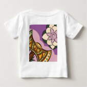 Stylized Axe and Flower Design Baby T-shirt (Rückseite)