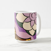Stylized Axe and Flower Design Kaffeetasse (VorderseiteRechts)