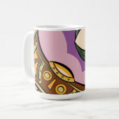 Stylized Axe and Flower Design Kaffeetasse (Vorderseite Links)