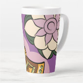 Stylized Axe and Flower Design Milchtasse (Rechte Ecke)