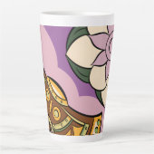 Stylized Axe and Flower Design Milchtasse (Vorderseite)