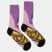 Stylized Axe and Flower Design Socken (Rechts)