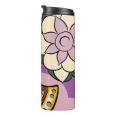 Stylized Axe and Flower Design Thermosbecher (Nach rechts gedreht)