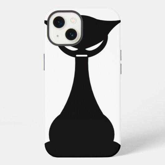 Stylized Black Cat iPhone Hülle (Rückseite)