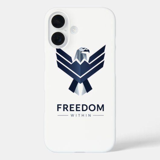Stylized Blue Eagle "Freedom Within" Case-Mate iPhone Hülle (Rückseite)