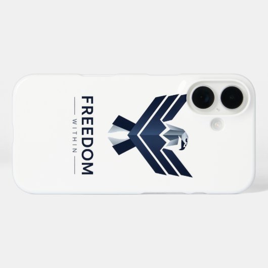 Stylized Blue Eagle "Freedom Within" Case-Mate iPhone Hülle (Rückseite (Horizontal))