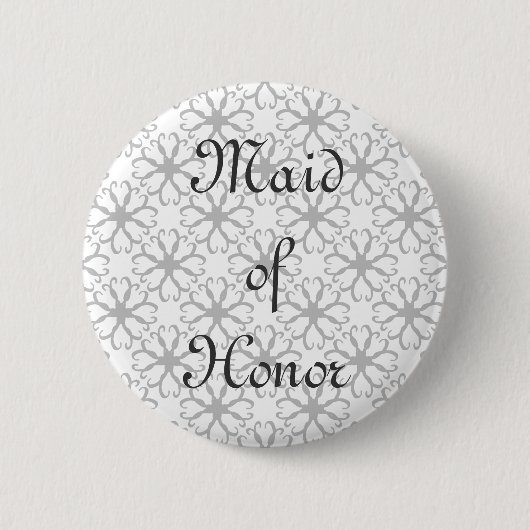 Stylized Blumen-Trauzeugin-Knopf Button (Vorderseite)