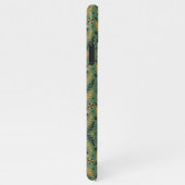 Stylized botanical orange and black floral pattern iPhone hülle (Rechte Seite)