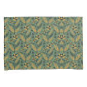 Stylized botanical orange and black floral pattern kissenbezug (Vorderseite-Rechts)