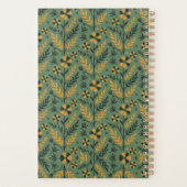 Stylized botanical orange and black floral pattern planer (Rückseite)