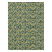 Stylized botanical orange and black floral pattern tischdecke (Vorderseite)