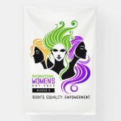 Stylized Colorful Trio of Women IWD 2025 Banner (Vertikal)