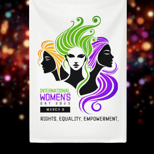 Stylized Colorful Trio of Women IWD 2025 Banner