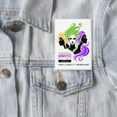 Stylized Colorful Trio of Women IWD 2025 Button (Insitu)