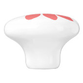 Stylized Coral Daisy with Peach Center Keramikknauf (Seitenansicht)