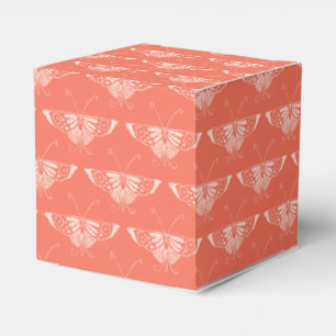Stylized Deco butterfly - orangefarbene Coral Geschenkschachtel