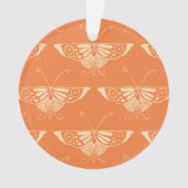 Stylized Deco butterfly - orangefarbene Coral Ornament (Vorderseite)