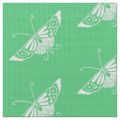 Stylized Deko-Schmetterling, Minzen-Grün Stoff (Nahaufnahme)
