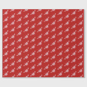 Stylized Dekoschmetterling - chinesisches Rot Geschenkpapier (Flach)