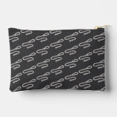 Stylized Dog Leash Design Pattern Zubehörtasche (Rückseite)