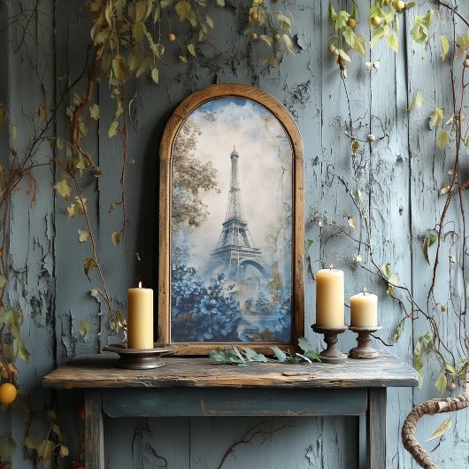 Stylized Eiffel Tower Paris Collage FE1 Decoupage Seidenpapier