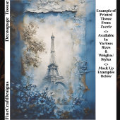 Stylized Eiffel Tower Paris Collage FE1 Decoupage Seidenpapier