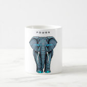 Stylized Elephant Graphic with Power Theme Kaffeetasse (Mittel)