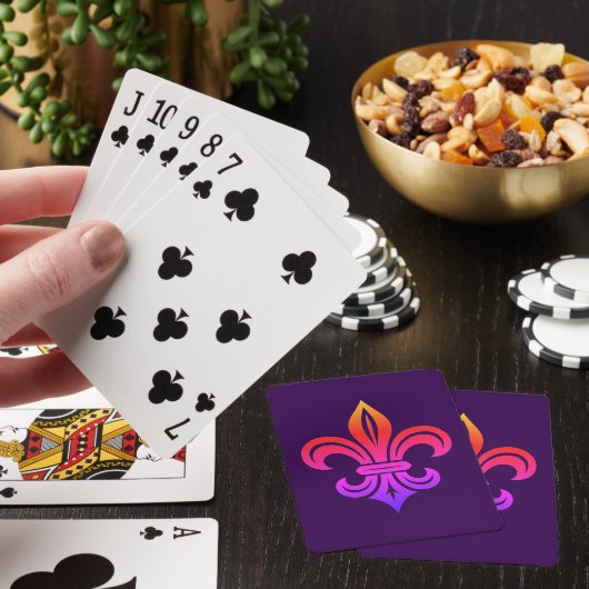 "Stylized Fleur-de-lis" Classic Playing Cards Spielkarten (In Situ)