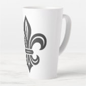 "Stylized Fleur-de-lis" Latte Mug Milchtasse (Rechte Ecke)