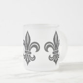 "Stylized Fleur-de-lis" Mug Mattglastasse (VorderseiteRechts)