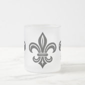 "Stylized Fleur-de-lis" Mug Mattglastasse (Mittel)
