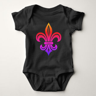 "Stylized Fleur-de-lis" T-Shirt Baby Strampler