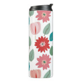 Stylized Floral Garden Pattern Thermosbecher (Nach links gedreht)