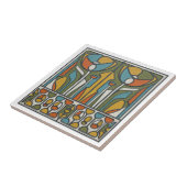 Stylized Floral Mid-Century Motif #6 ID1224 Fliese (Seite)