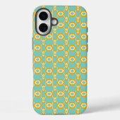 Stylized geometric pattern in bold orange hexagon Case-Mate iPhone hülle (Rückseite)