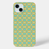 Stylized geometric pattern in bold orange hexagon Case-Mate iPhone hülle (Rückseite)