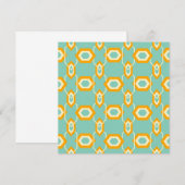 Stylized geometric pattern in bold orange hexagon dankeskarte (Vorne/Hinten)