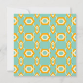 Stylized geometric pattern in bold orange hexagon dankeskarte (Vorderseite)