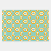 Stylized geometric pattern in bold orange hexagon geschenkpapier set (Vorderseite)