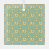 Stylized geometric pattern in bold orange hexagon ornament aus glas (Vorderseite)