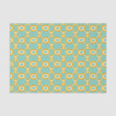 Stylized geometric pattern in bold orange hexagon seidenpapier (Vorderseite)