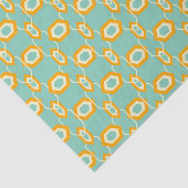 Stylized geometric pattern in bold orange hexagon seidenpapier (Ausschnitt)