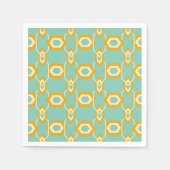 Stylized geometric pattern in bold orange hexagon serviette (Vorderseite)
