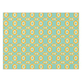 Stylized geometric pattern in bold orange hexagon tischdecke (Vorderseite (Horizontal))