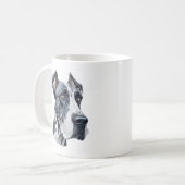 Stylized Great Dane Head Kaffeetasse (Vorderseite Links)
